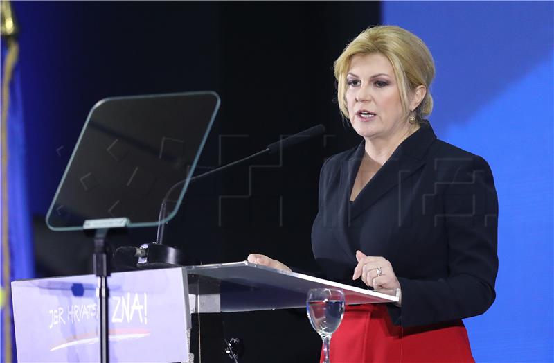 Kandidatkinja za novi predsjednički mandat Kolinda Grabar Kitarović predstavila svoj izborni program