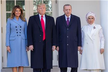 Turkish President Erdogan visits the US President Trump at the White House.