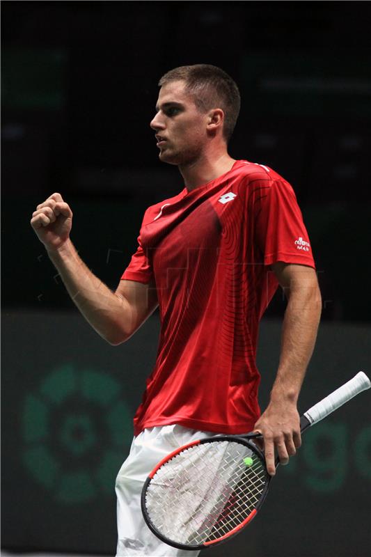 Davis cup, Hrvatska - Rusija: Borna Gojo - Andrey Rublev