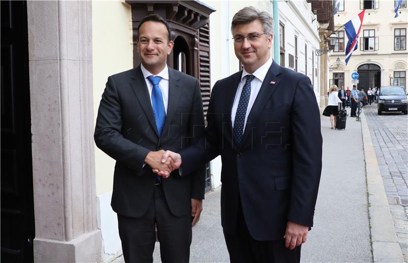 Plenković i Varadkar razgovarali o brexitu i hrvatskoj ulozi tijekom predsjedanja EU-om 