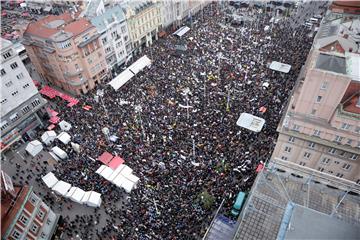 Prosvjed u organizaciji sindikata osnovnih i srednjih škola