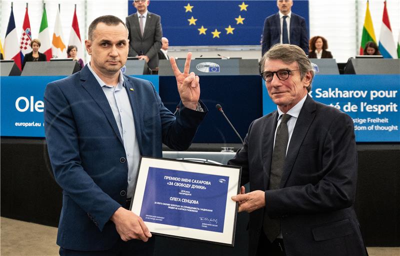 FRANCE EU PARLIAMENT SHAKHAROV PRIZE SENTSOV