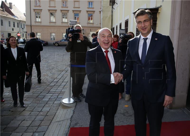 Predsjednik Vlade Andrej Plenković primio švicarskog predsjednika Ueli Maurera