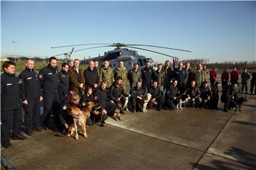 Doček članova posade i helikoptera Mi-171Sh