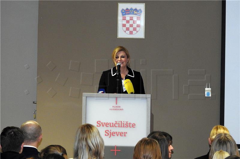 Grabar-Kitarović posjetila Sveučilište Sjever u Varaždinu