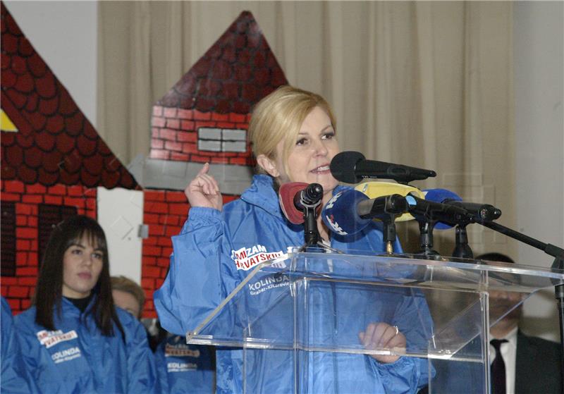 Grabar-Kitarovic launches campaign for her second term in her birthplace