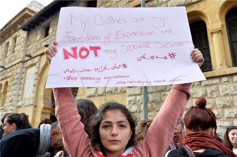 LEBANON WOMEN PROTEST