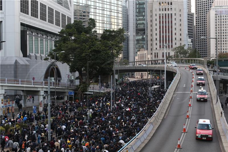 Pro-democracy protesters rally in Hong Kong