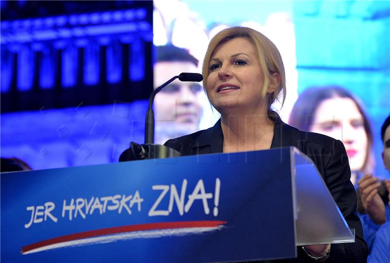 Grabar-Kitarovic holds election rally in Zadar