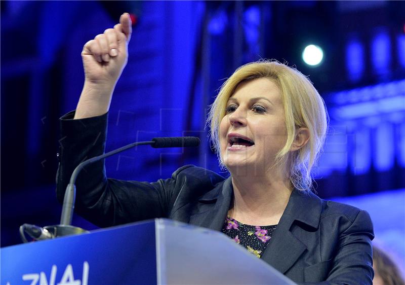 Grabar-Kitarovic calls for debating election platforms