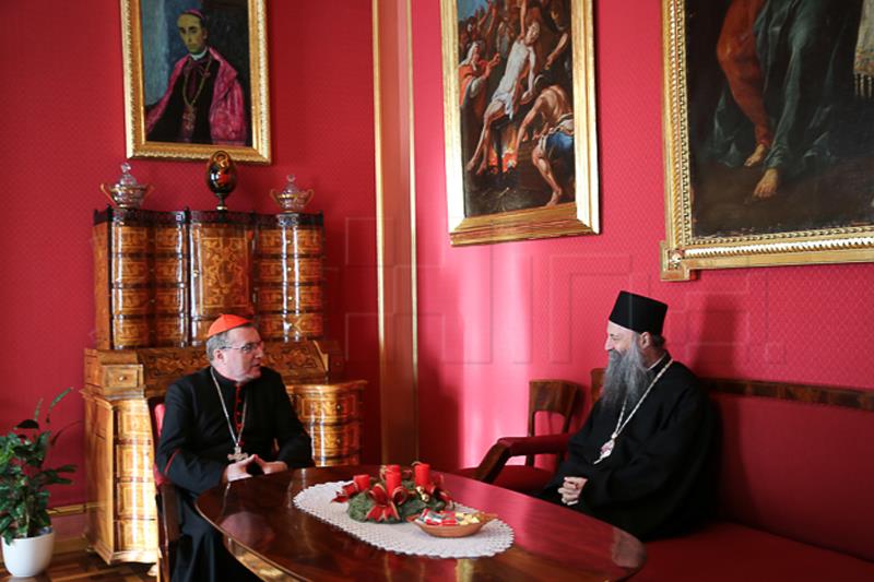 Cardinal Bozanic receives Serb Orthodox dignitary Porfirije