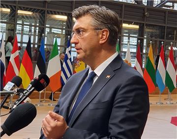 Plenkovic discusses Croatian EU presidency with European Council President Michel