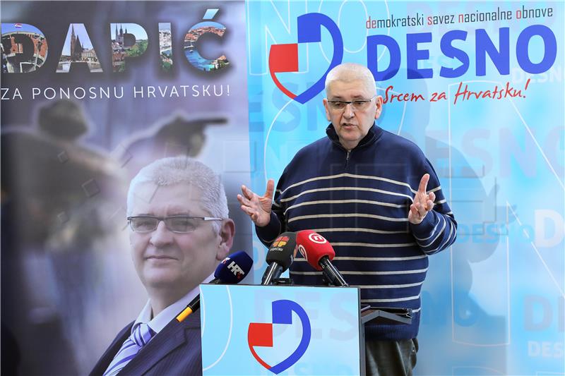 Konferencija za medije kandidata za predsjednika RH Ante Đapića