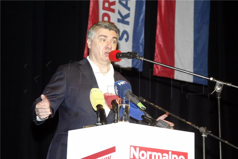 Zoran Milanović održao predizborni skup u Rijeci