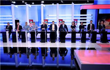 Incumbent president and 10 contenders face off in TV debate