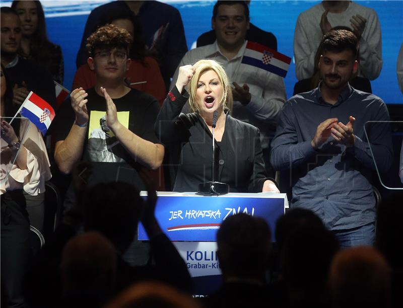 Grabar-Kitarovic holds main election rally in Zagreb