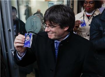 Carles Puigdemont at the European Parliament