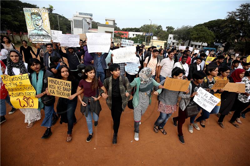 Protest against Citizenship Amendment Bill and National Register of Citizens, in Bangalore.