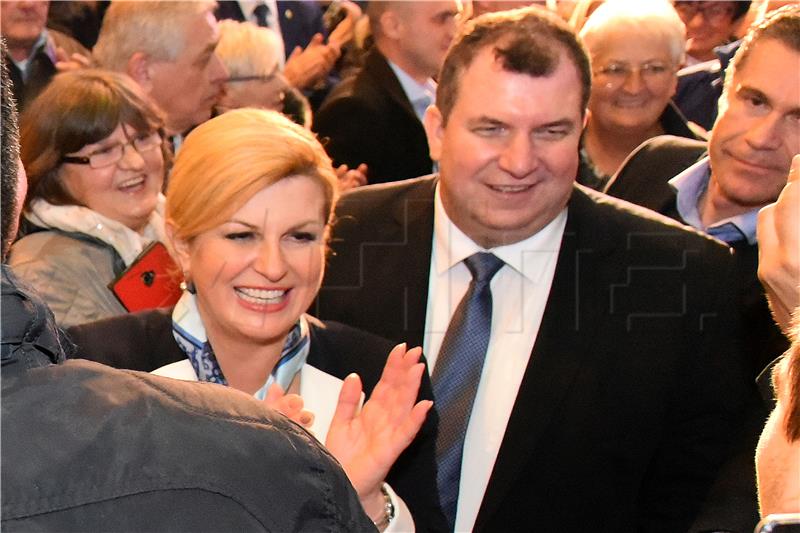 Vukovar: Završni predizborni skup Kolinde Grabar Kitarović