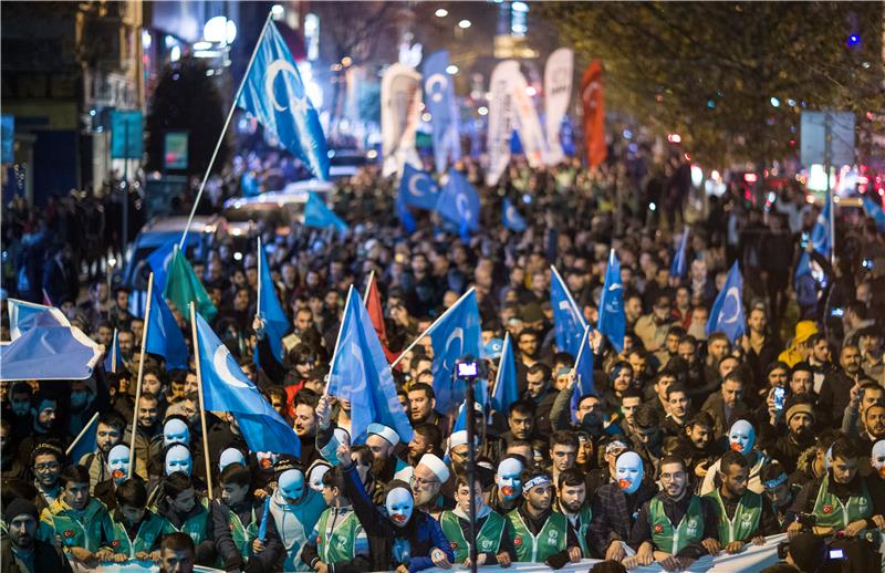 Turkish and Uyghur Muslim activists denounce Uyghur people's critical situation in China