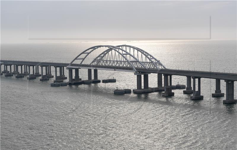 CRIMEA BRIDGE PUTIN RAILWAY UNVEILING