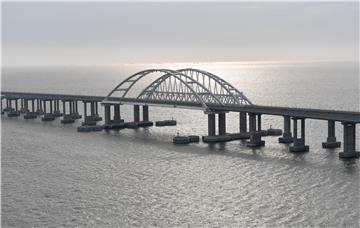 CRIMEA BRIDGE PUTIN RAILWAY UNVEILING