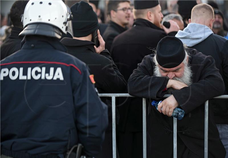 Serbian Orthodox Church members rally against property law in Montenegro