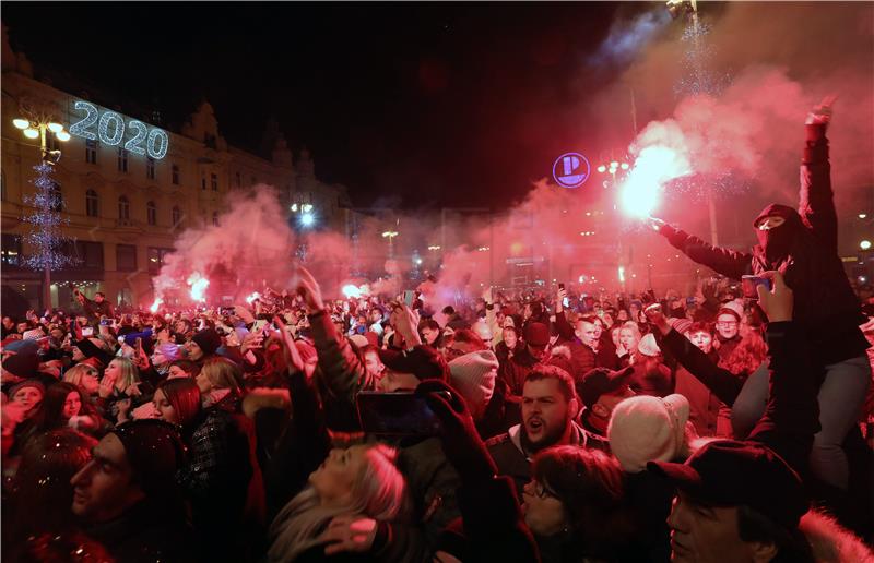 Doček Nove godine na Trgu bana Jelačića