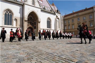 Smjena straže Kravat pukovnije na Trgu sv. Marka posvećena predsjedanju EU