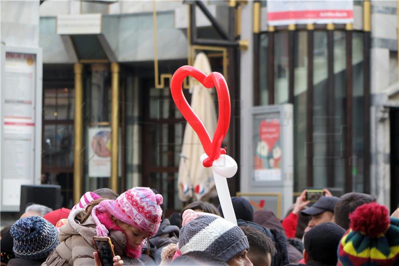 Novogodišnja manifestacija „Ulica otvorenog srca“ u Beogradu