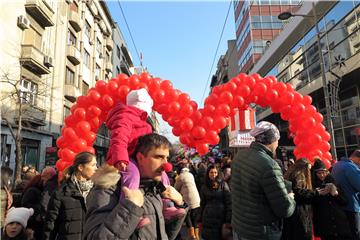 Novogodišnja manifestacija „Ulica otvorenog srca“ u Beogradu