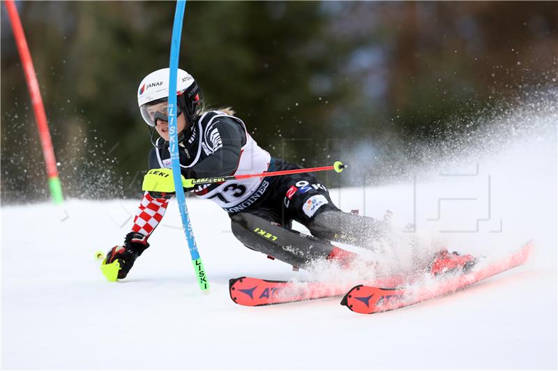 Ženski slalom Snow Queen Trophy 2020, prva utrka