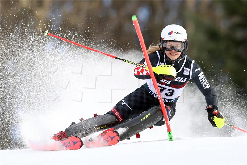 Ženski slalom Snow Queen Trophy 2020, prva utrka