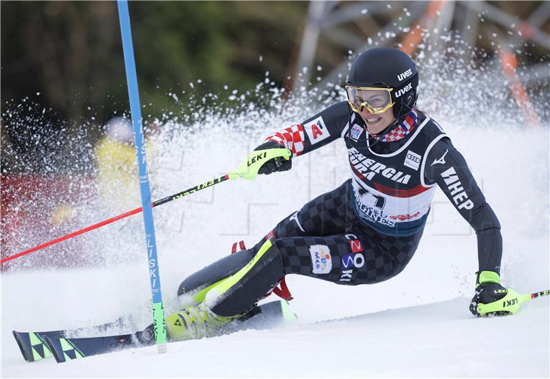 Ženski slalom Snow Queen Trophy 2020, prva utrka