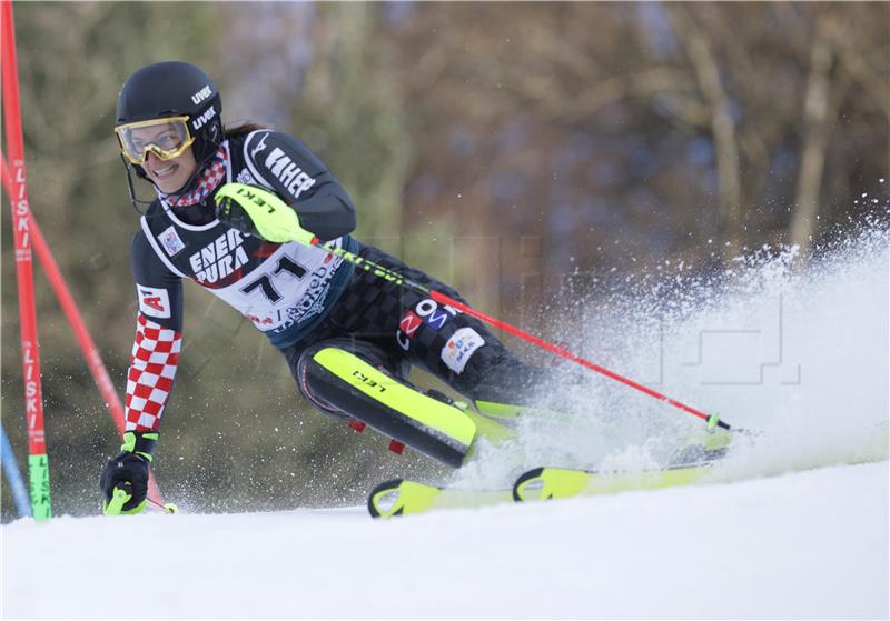 Ženski slalom Snow Queen Trophy 2020, prva utrka