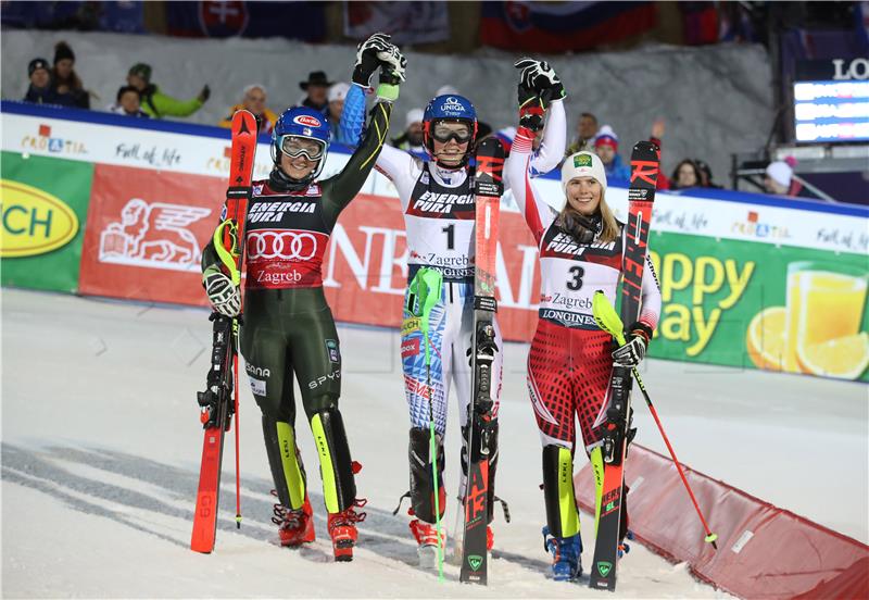 Slovakia's Petra Vlhova wins Snow Queen Trophy ladies' slalom race