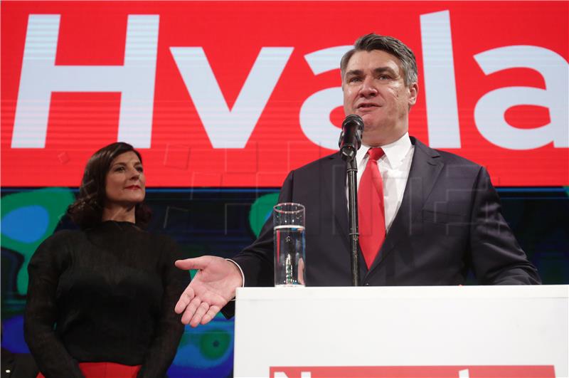 Zoran Milanović pobjednik drugog kruga predsjedničkih izbora