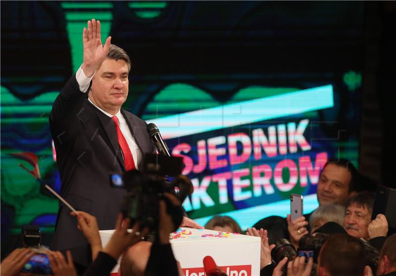 DIP confirms Zoran Milanovic's election as fifth Croatian president