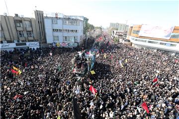 Some people die during the funeral ceremony for commander of the Quds Force Qasem Soleimani, in Kerman