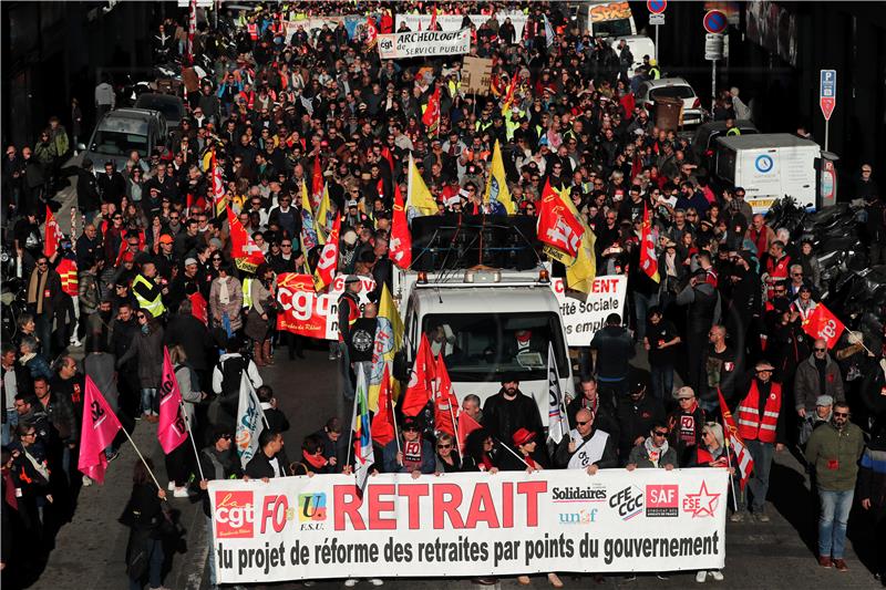 FRANCE PENSION REFORM GENERAL STRIKE