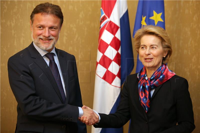 Parliament Speaker Jandrokovic meets with EC President von der Leyen 