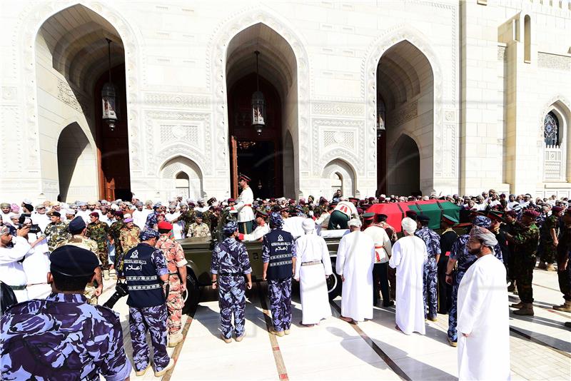 OMAN SULTAN DEATH FUNERAL