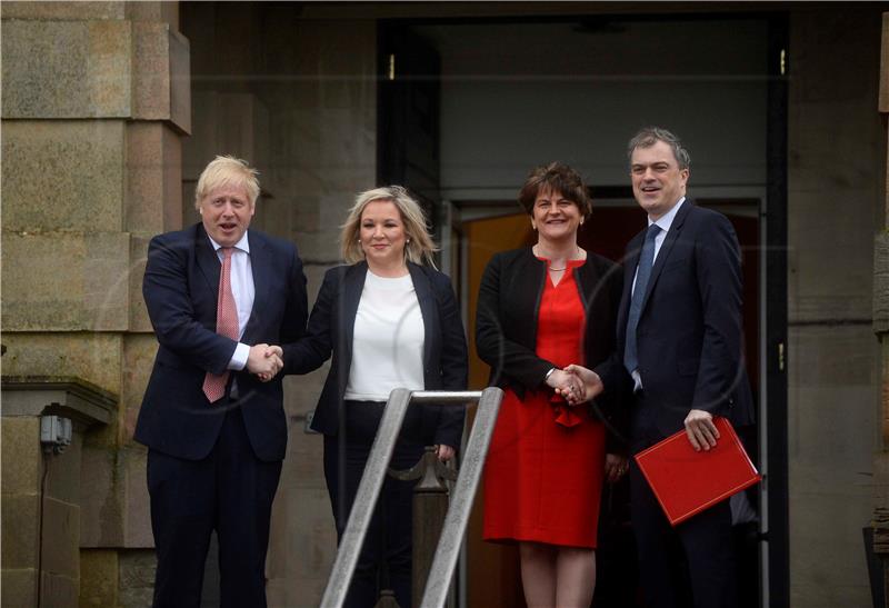 Prime Minister Boris Johnson at Parliament in Belfast