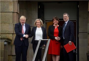 Prime Minister Boris Johnson at Parliament in Belfast