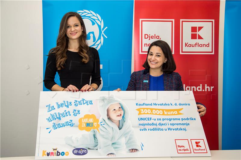 Kaufland donirao UNICEF-u 300 tisuća kuna za opremu hrvatskih rodilišta