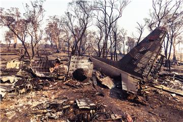 AUSTRALIA BUSHFIRES AIR TANKER CRASH AFTERMATH