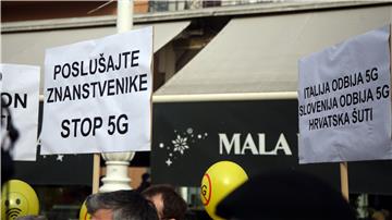 Prosvjed protiv 5G tehnologije u Zagrebu