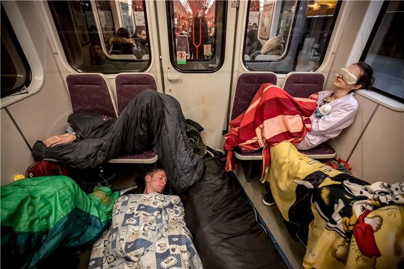 CZECH REPUBLIC SLEEPING PROTEST