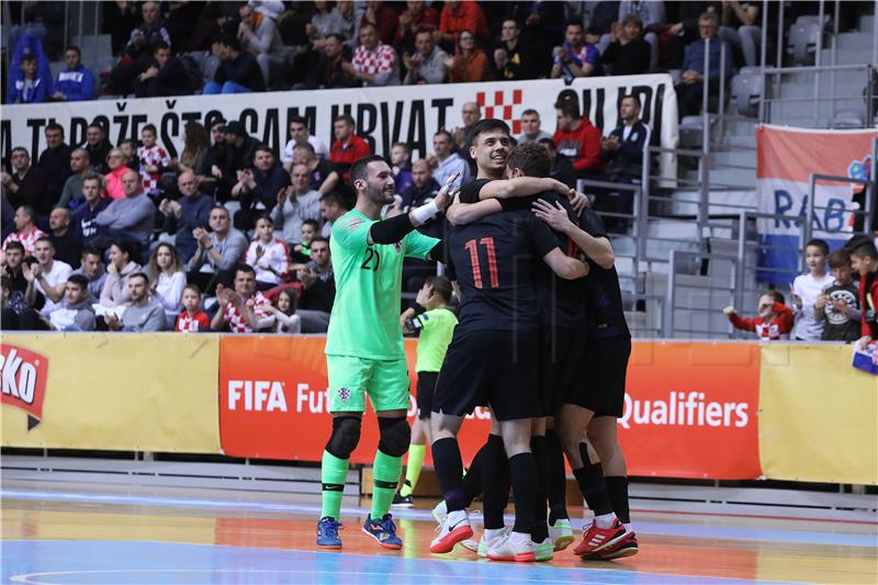 Kvalifikacijska utakmica u futsalu za SP Hrvatska - Slovačka