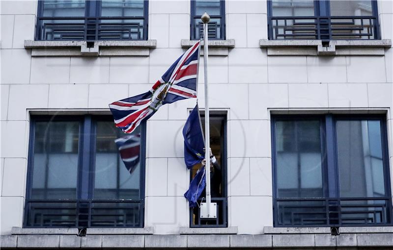 BELGIUM EU BREXIT FLAG REMOVAL